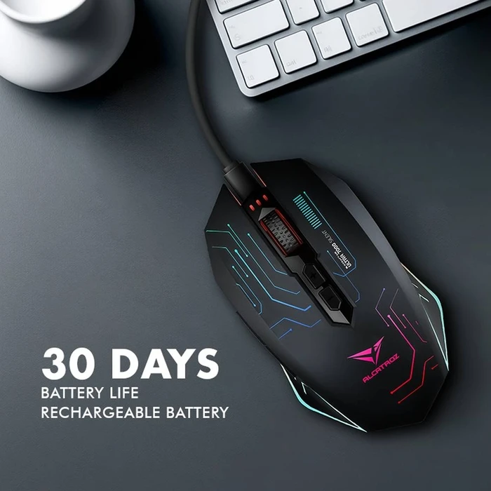 Gaming Ποντίκι Alcatroz Silent 2.4G Wireless Rgb 4800 Cpi X-Craft Air Ultra 7000