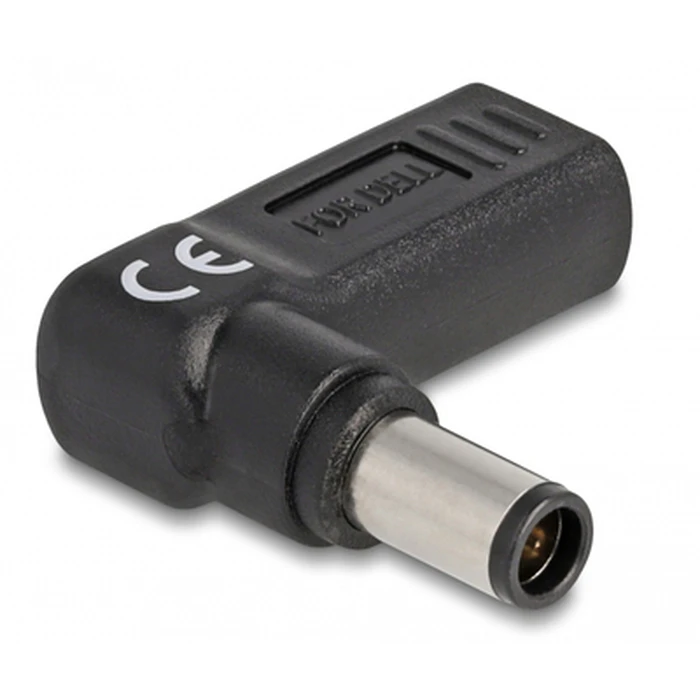 Αντάπτορας Τροφοδοσίας Delock 60008, USB-C σε Dell 7.4x5mm, 90°, μαύρος
