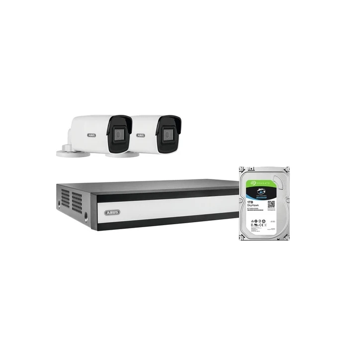 ABUS Σύστημα Παρακολούθησης PoE: 2 Mini-Tube Καμερες 1080p + Καταγραφικό TVVR36423T