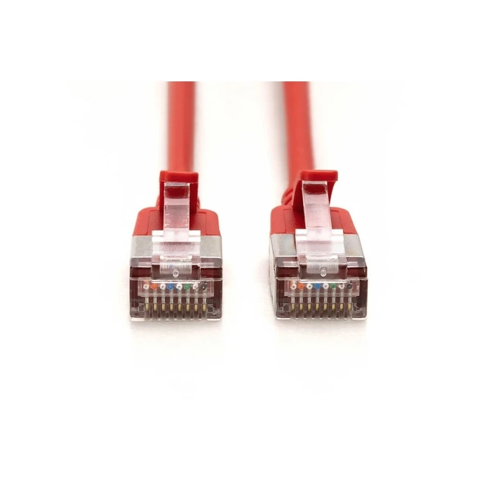 DIGITUS CAT 6A F-FTP Slim patch cord 0.5 m red 10 pieces (DK-1632-A-005S-R-10)