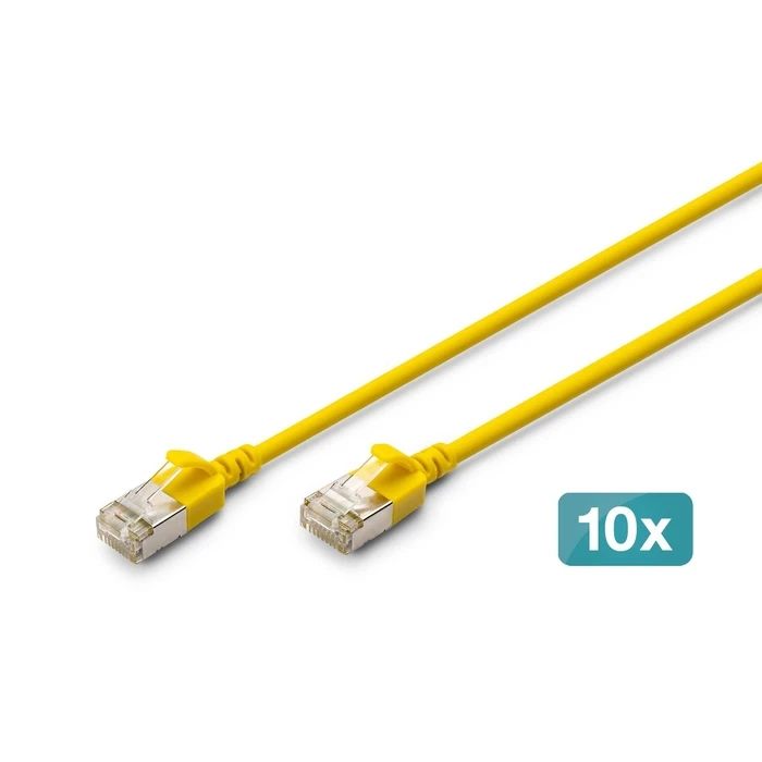 DIGITUS Patchkabel CAT 6A F/FTP Slim 3 m κίτρινο - 10 τεμάχια