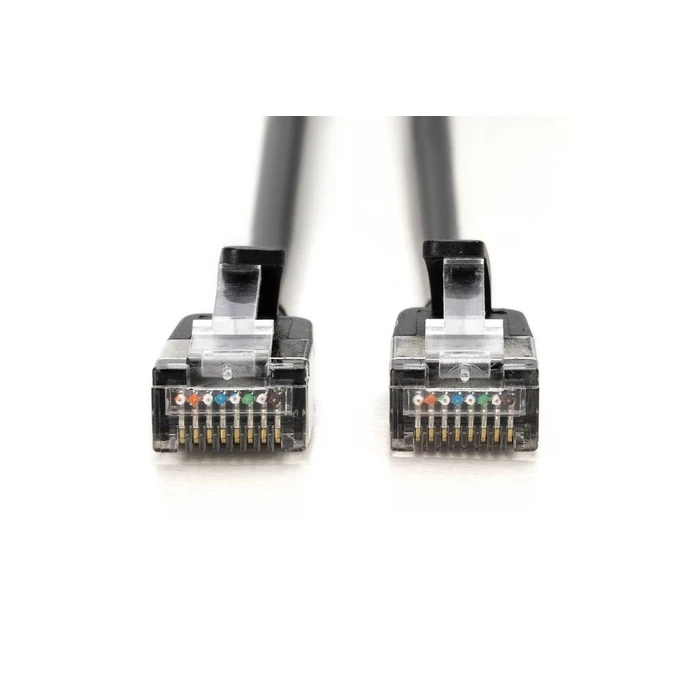 DIGITUS CAT 6A F/FTP Slim patch cord 5 m black - 10 pieces