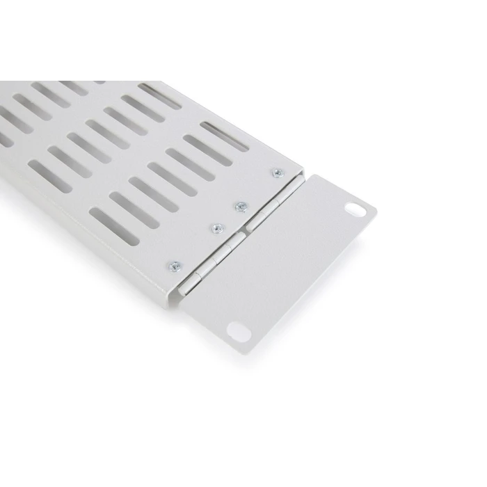 DIGITUS 2U Blank Cover with Ventilation Grille and Hinge for 482.6 mm (19") Enclosures, Grey (RAL 7035) - DN-97694