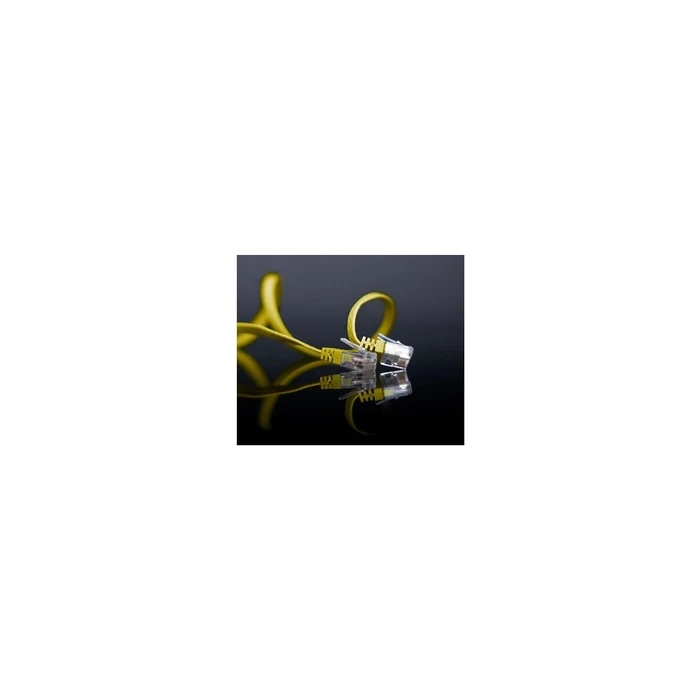 Shiverpeaks Patch Cable Flat U/UTP Cat6 Slim-Line Yellow 0.25 m (SP711-SL0.25Y)