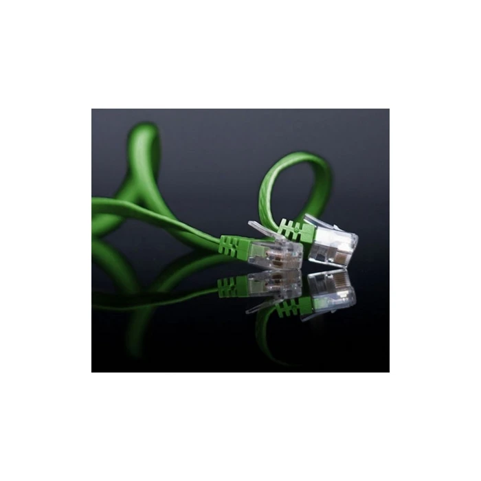 Shiverpeaks Patch Cable Flat U/UTP Cat6 Slim?Line Green 0.5 m (SP711?SL0.5G)