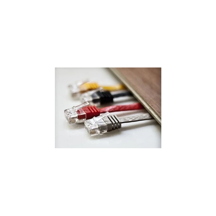 Shiverpeaks Patch Cable Flat U/UTP Cat6 Slim-line Black 0.5 m