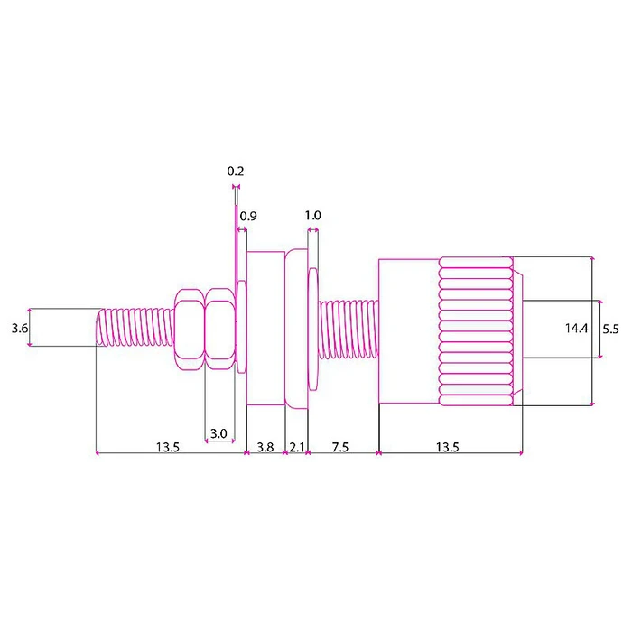 Μπόρνα Κόκκινη 14.4mm DM 1831