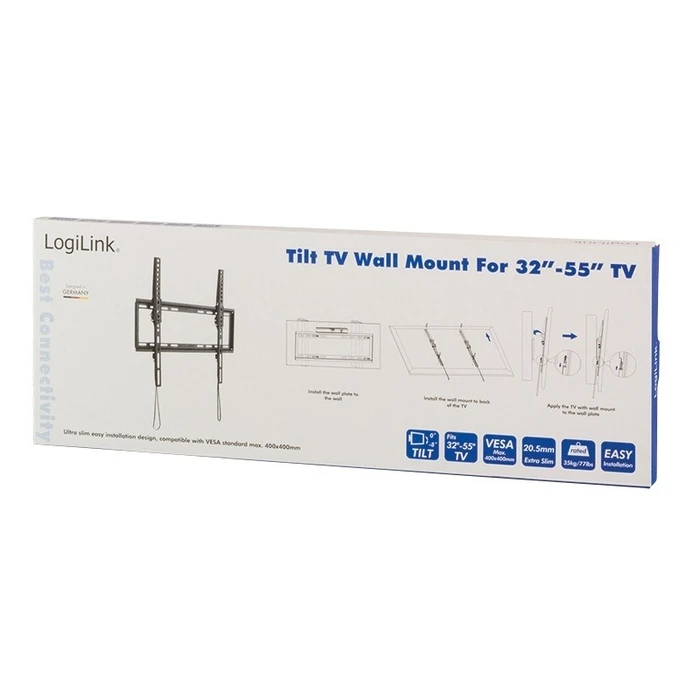 Βάση Τηλεόρασης Logilink Tv Wall ,Tilt, 32-55', Max.35kg
