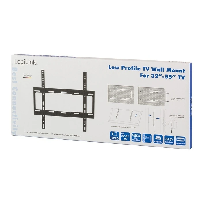 Βάση Τηλεόρασης Logilink Wall Mount, Fix, 32-55', Max.40kg