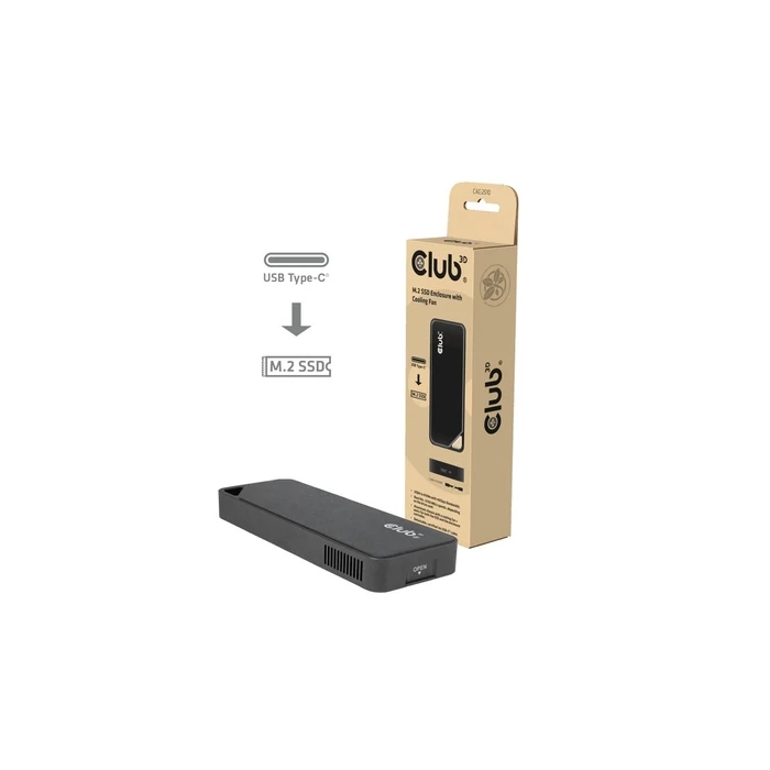 Club 3D M.2 SSD Enclosure CAC-2510 (M.2 SATA III) with Fan, USB4