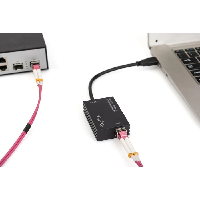 DIGITUS USB 3.0 Gigabit SFP Network Adapter (DN-3026 / DN-3026-1, SKU 603300, EAN 4016032509806)