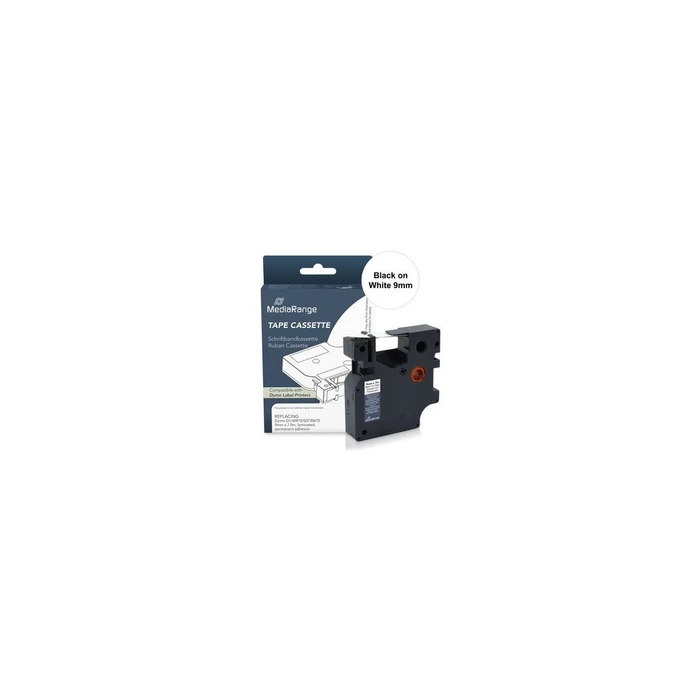 MediaRange Schriftbandkassette MRDY40913 (replacement for DYMO D1/40913 / S0720680) 9 mm x 7 m Black on White