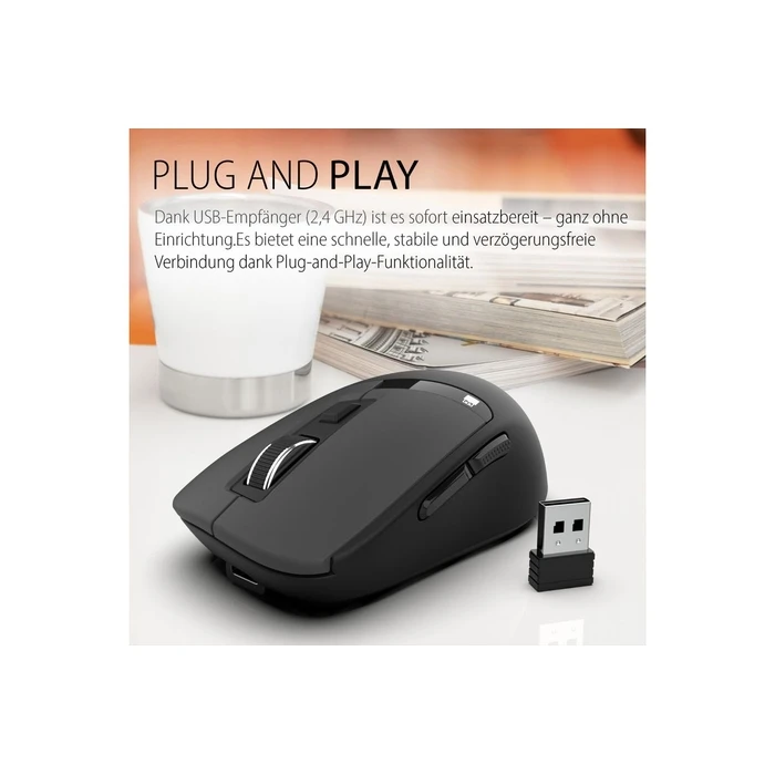 INCA IWM-512RS / IWM-512R Wireless Ergonomic Mouse (Right-handed) - Bluetooth 5.0 & 2.4GHz, 800/1200/1600 DPI
