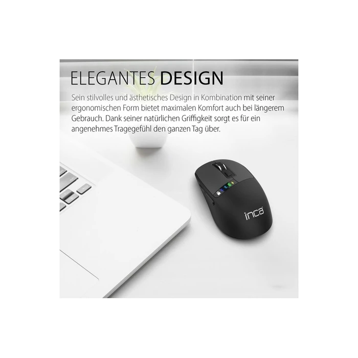 INCA IWM-512RS / IWM-512R Wireless Ergonomic Mouse (Right-handed) - Bluetooth 5.0 & 2.4GHz, 800/1200/1600 DPI