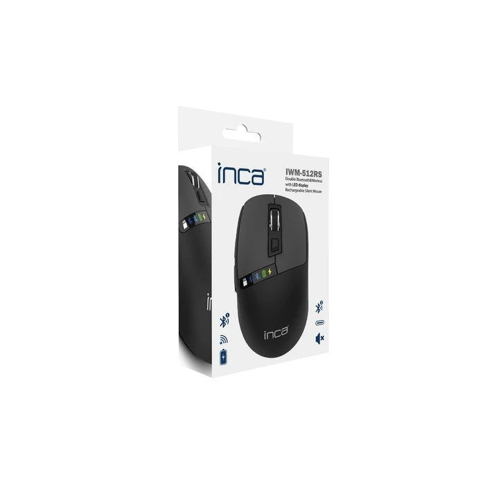 INCA IWM-512RS / IWM-512R Wireless Ergonomic Mouse (Right-handed) - Bluetooth 5.0 & 2.4GHz, 800/1200/1600 DPI