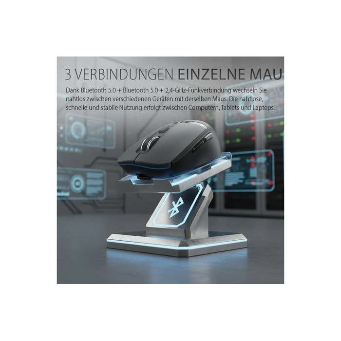 INCA IWM-512RS / IWM-512R Wireless Ergonomic Mouse (Right-handed) - Bluetooth 5.0 & 2.4GHz, 800/1200/1600 DPI