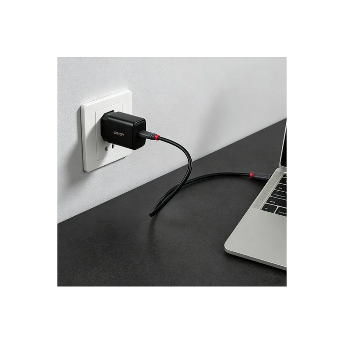 LINDY USB Type-C PD GaN Φορτιστής 65W, μαύρο