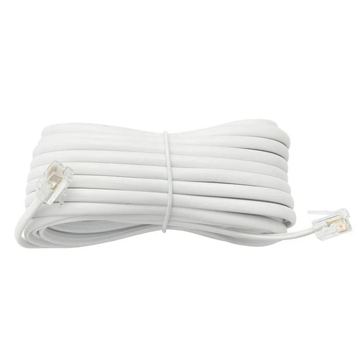 Καλώδιο Τηλεφώνου DM 6P4C 7m Λευκό