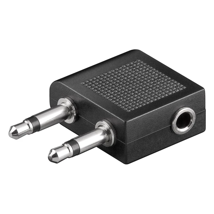 Αντάπτορας Ήχου Goobay 2x 3.5mm 2-pin σε 3.5 mm 3-pin 61004, μαύρο