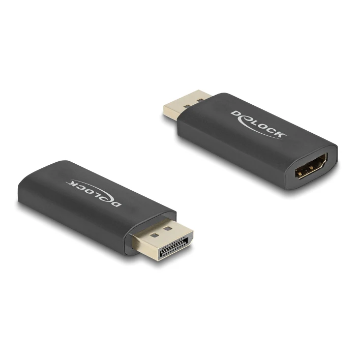 Αντάπτορας DisplayPort Delock σε HDMI 61055, 8K/60Hz Hdr, Active, Μαύρος