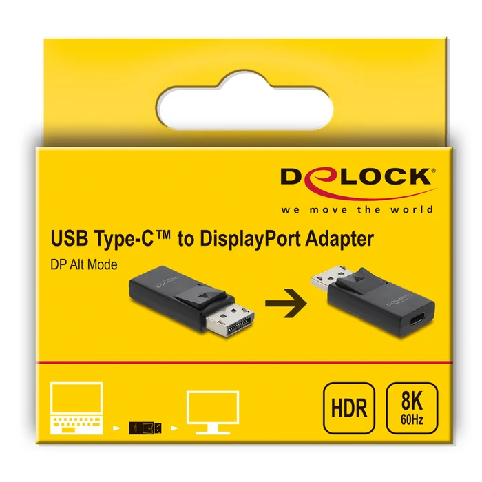 Delock Μετατροπέας DisplayPort male σε USB-C female 4τμχ 61078