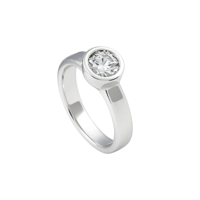 DIAMONFIRE Women's Ring, Size 16 — Sterling Silver with 6.25 mm Zirconia (SKU: 6112311082160)