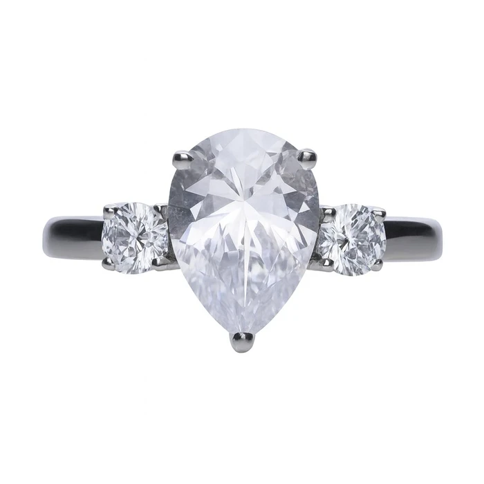 DIAMONFIRE Women's Sterling Silver Ring with Zirconia - Size 16.5