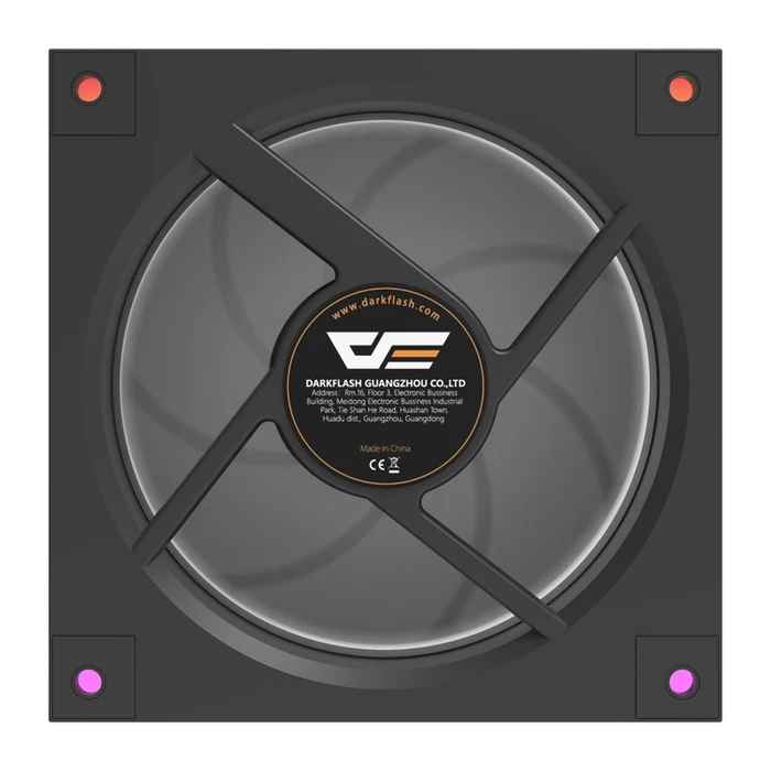 Darkflash DM20 Line 120mm Case Fan with ARGB, 3-Pin (1600 rpm / 56 CFM) - Black