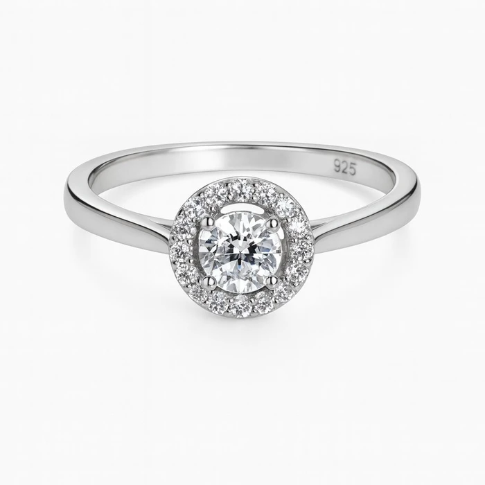 DIAMONFIRE Women's Ring Size 17.5 Sterling Silver with Zirconia