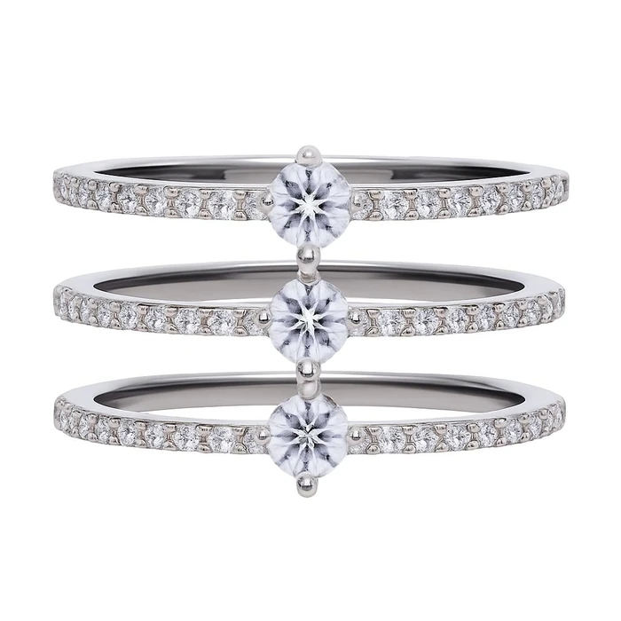 DIAMONFIRE Women's Sterling Silver Ring with Zirconia, Size 16.5 (MPN: 6118401082165)
