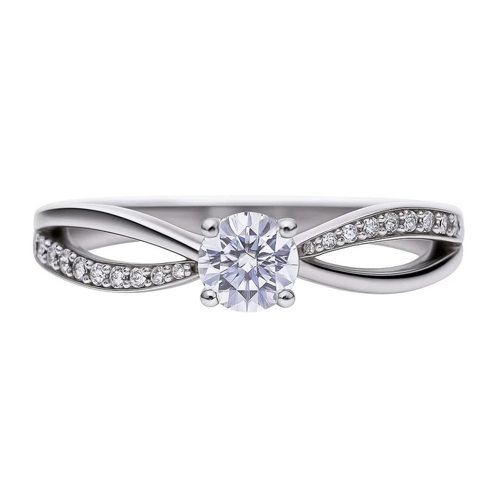 DIAMONFIRE Women's Sterling Silver Ring with 6.25 mm Cubic Zirconia (Diameter 16 mm) - MPN 6119091082160