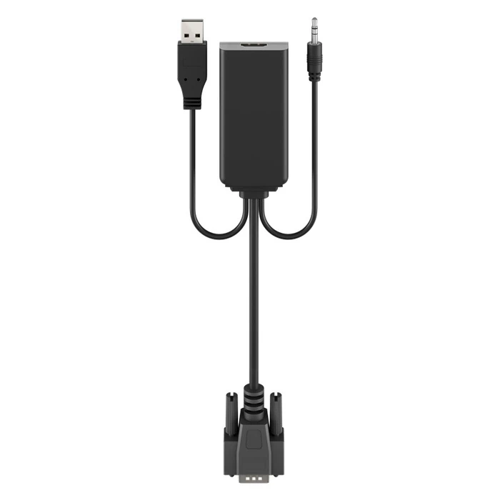 Αντάπτορας VGA Goobay σε HDMI 61259, 3.5mm Jack, 1080p/60Hz, μαύρος