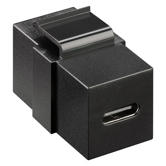 Αξεσουάρ Δικτύου Goobay Keystone module USB-C 3.2 Gen 2 61261, θηλυκό σε θηλυκό, μαύρο