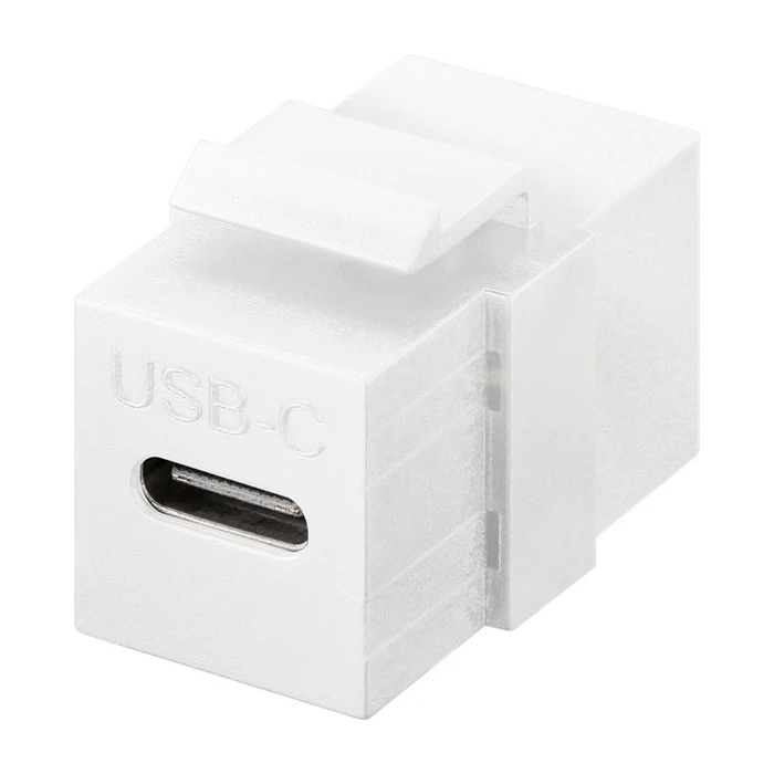 Αξεσουάρ Δικτύου Goobay Keystone module USB-C 3.2 Gen 2 61262, θηλυκό σε θηλυκό, λευκό