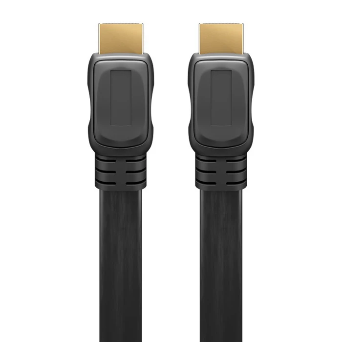 Καλώδιο HDMI 2.0 Goobay 61278 Ethernet Flat 4k/60hz 18 Gbps 1.5m Μαύρο