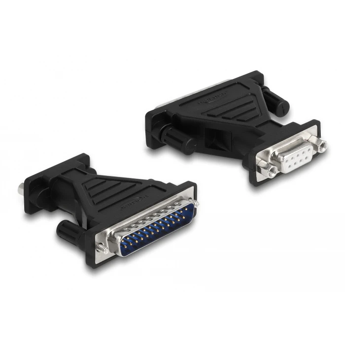 Καλώδιο USB Delock σε RS-232 DB9 61314 με αντάπτορα DB25, 1.8m, μαύρο