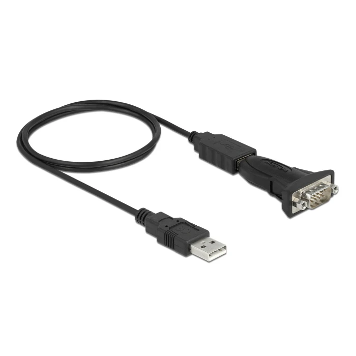 Καλώδιο USB Delock σε RS-232 DB9 61506 0.8m, μαύρο