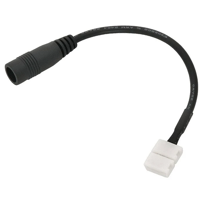 Power Socket for LED Strips 5.5x2.1 mm, for 8 mm LED Strip, 150 mm Cable (DM-5718)