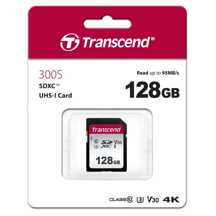Κάρτα Μνήμης SDXC 128GB Transcend 300S Class 10 UHS-I U3 V30 A1