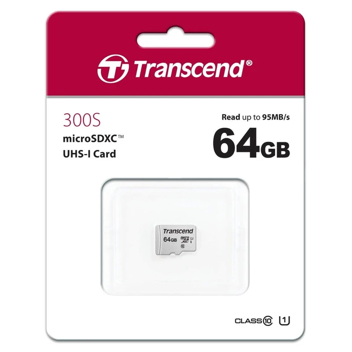 Κάρτα Μνήμης ΜicroSDXC 64GB Transcend Class 10 UHS-I U1