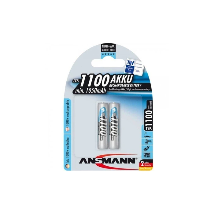 Μπαταρία Αλκαλική Ansmann 2xAAA NM 1.2V/ 1100mAh