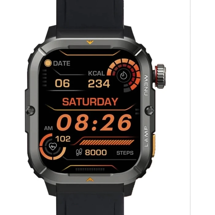 AGM Legion 3 Rugged Smartwatch AMOLED 1.95 Bluetooth Calls LED Flashlight 500mAh