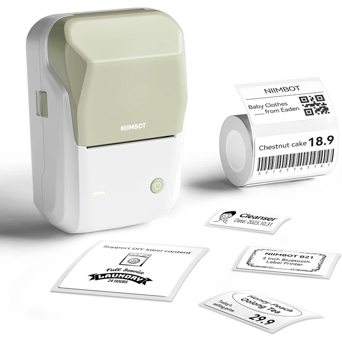 NIIMBOT Thermal Label Printer B1 2 inch White Green