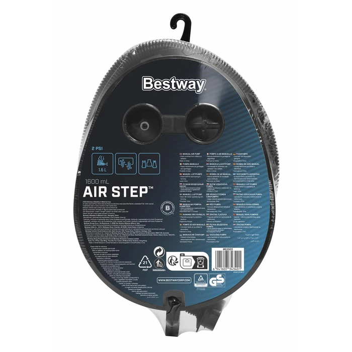 Bestway τρόμπα ποδιού 62005, 1.6lt, 2PSI, μαύρη/μπλε