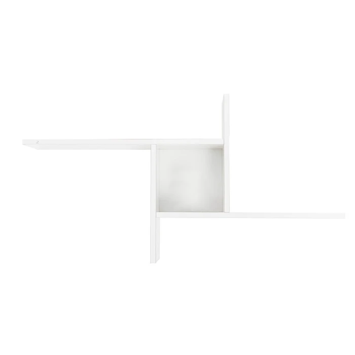 Wall-mounted shelf W100xD18xH50 cm High Gloss White  Velco