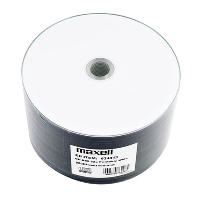 CD-R Maxell 80min, 52x speed, 700ΜΒ, printable, 50τμχ Shrink pack