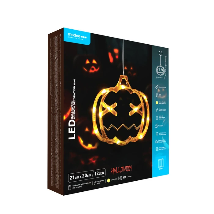 Modee Lighting ML-H102 Διακοσμητικό Παραθύρου Halloween LED Κολοκύθα