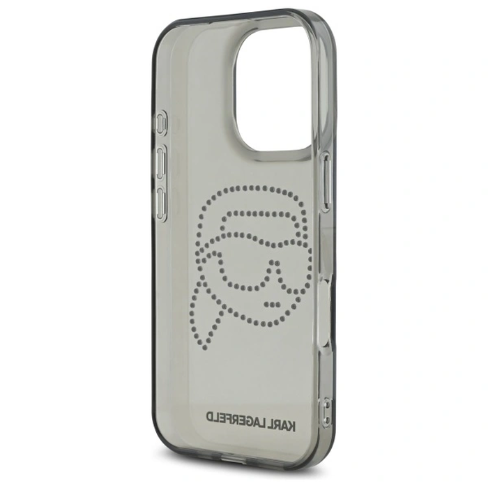 Karl Lagerfeld KLHCP16XHKHDCELK Apple iPhone 16 Pro Max hardcase IML Rhinestones Karl Head black