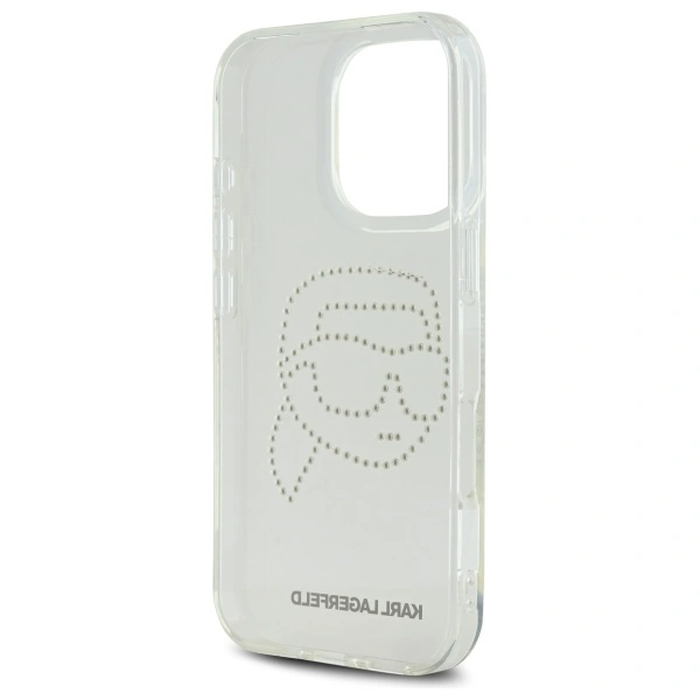 Karl Lagerfeld KLHCP16XHKHDCELT Apple iPhone 16 Pro Max hardcase IML Rhinestones Karl Head transparent