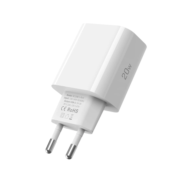 Tech-Protect NC20W 1-port USB-C Network Charger PD20W White